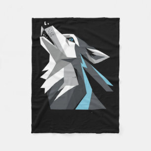 Howling Moon Sticker Fleece Blanket