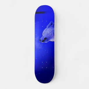 Howling Timber Wolf in the Snow Lite Night Skateboard