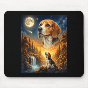 Howling to the moon meme animal dog beagle mouse mat