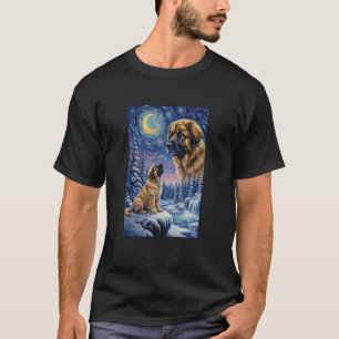 Howling to The Moon Meme Animal Dog Leonberger T-Shirt