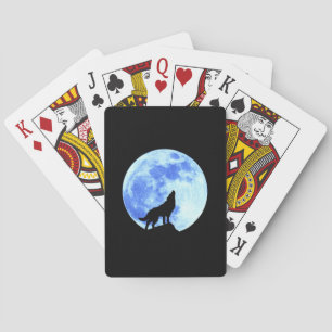 Howling Wolf A Playing Cards, Standard Index faces Playing Cards