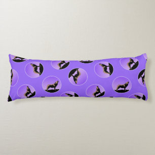 Howling Wolf at Sunset  - Original Wildlife Art Body Cushion
