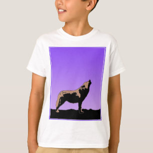 Howling Wolf at Sunset  - Original Wildlife Art T-Shirt