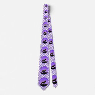 Howling Wolf at Sunset  - Original Wildlife Art Tie