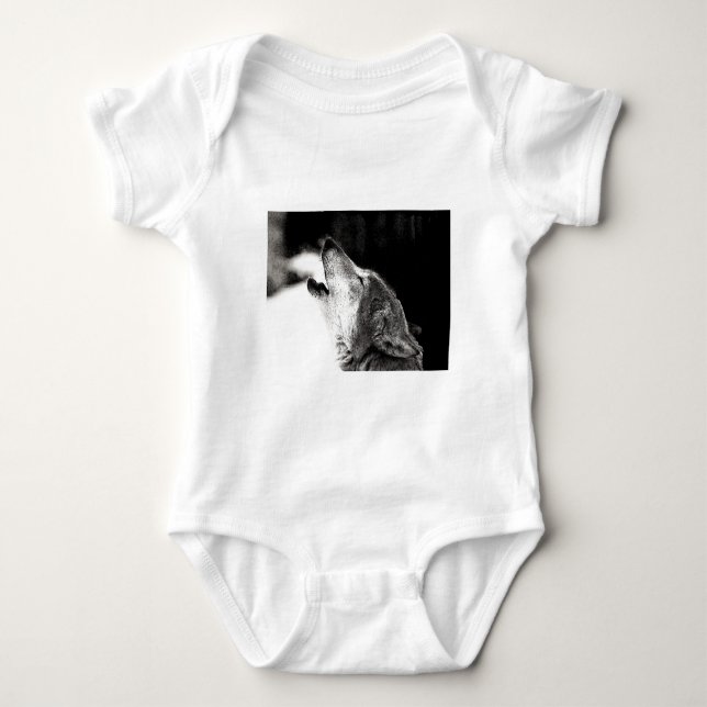 Howling Wolf Baby Bodysuit (Front)