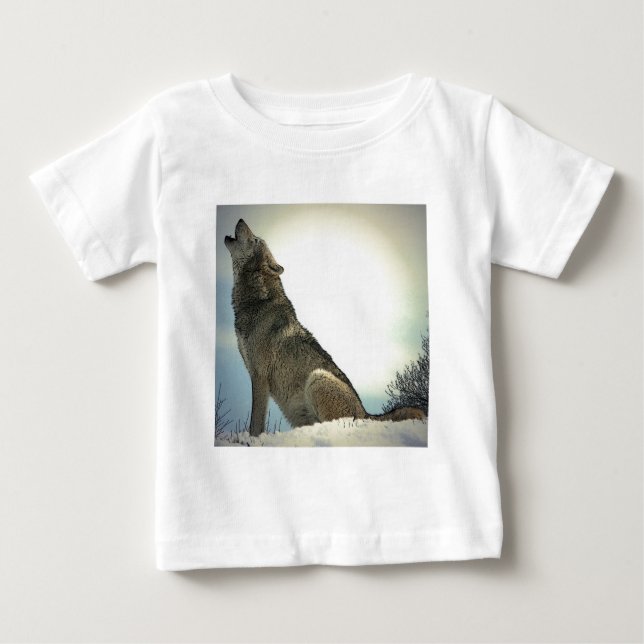 Howling Wolf Baby T-Shirt (Front)