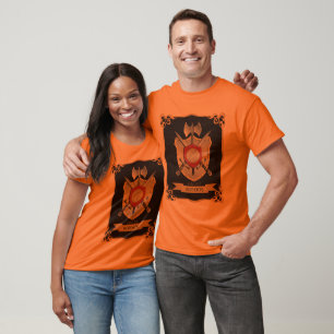 Howling Wolf Battle Crest Sigil Black T-Shirt