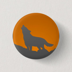 Howling wolf button