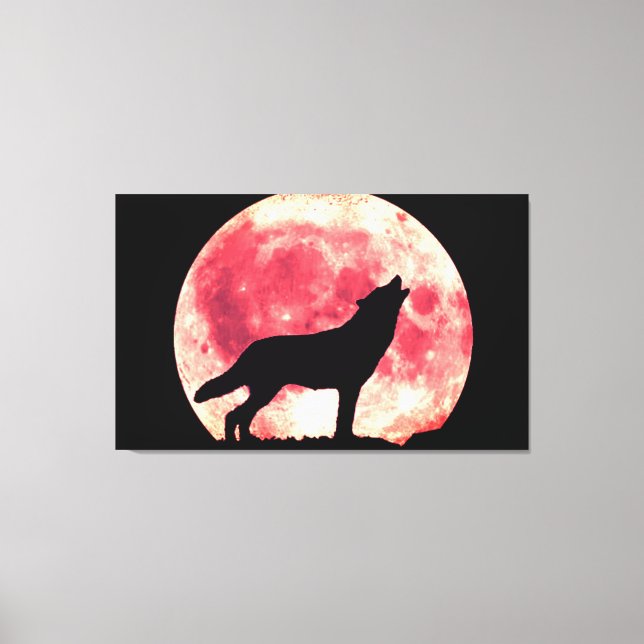 Howling wolf  canvas print (Front)
