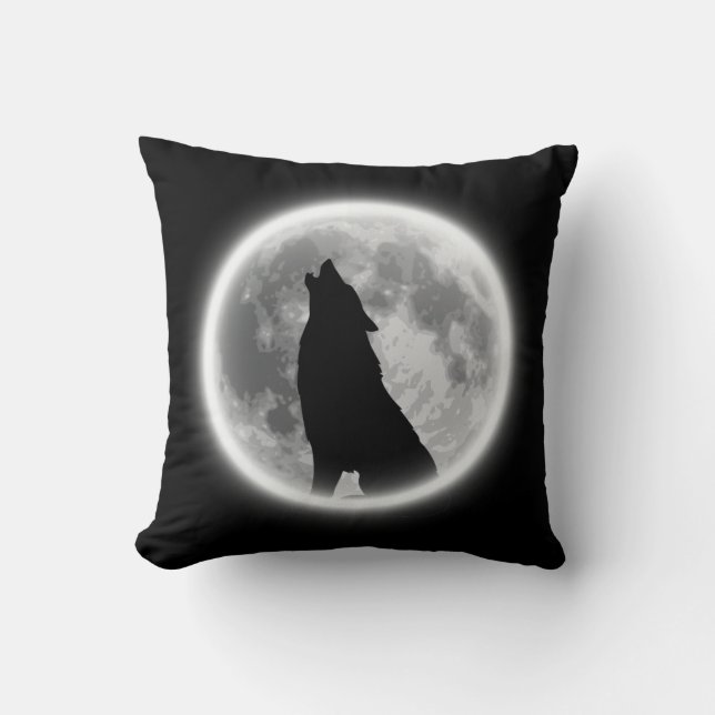 Howling Wolf   Cushion (Front)