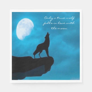 Howling Wolf Decoupage Napkin