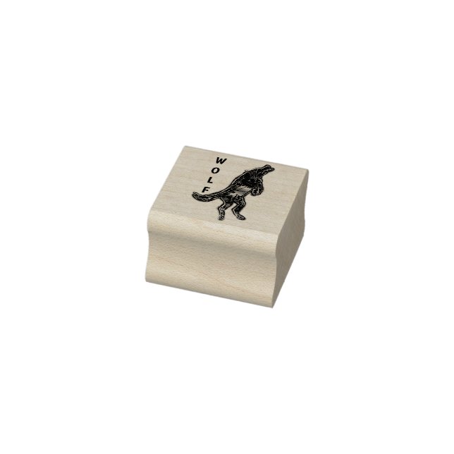 Howling Wolf Etched Rubber Stamp (Stamp)