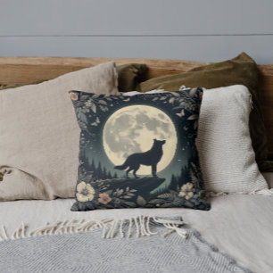 Howling Wolf Foliage Cushion