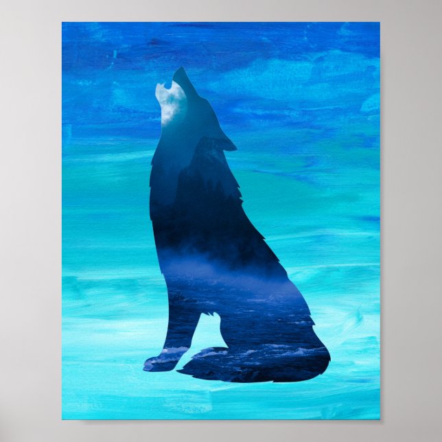 Howling Wolf for Wolf Lovers  Poster (Front)