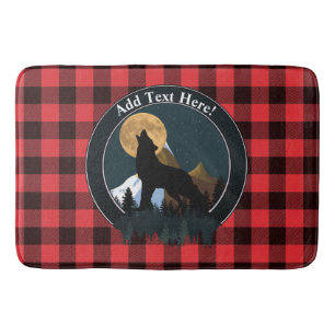 Howling Wolf Full Moon Bath Mat