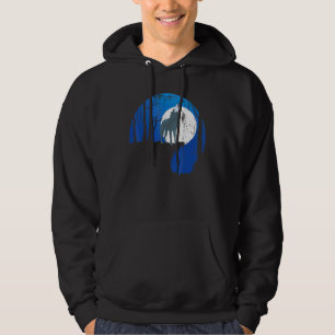 Howling Wolf Full Moon Forest Predator Animal Wolf Hoodie