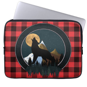 Howling Wolf Full Moon Laptop Sleeve