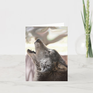 Howling Wolf Greeting Card