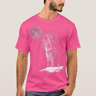 Howling Wolf Howling At Moon For Women Men T-Shirt