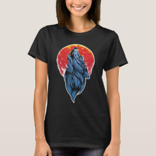 Howling Wolf Illustration T-Shirt