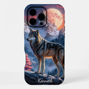 Howling Wolf in Moonlight Night iPhone 16 Pro Max Case
