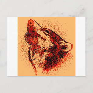 Howling Wolf in Snow Postcard