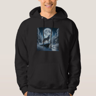 Howling Wolf In Winter Hoodie