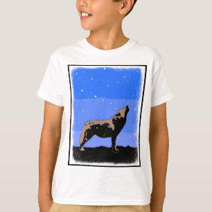 Howling Wolf in Winter  - Original Wildlife Art T-Shirt