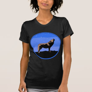 Howling Wolf in Winter - Original Wildlife Art T-Shirt