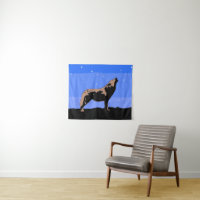Howling Wolf in Winter  - Original Wildlife Art