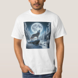 Howling Wolf In Winter T-Shirt