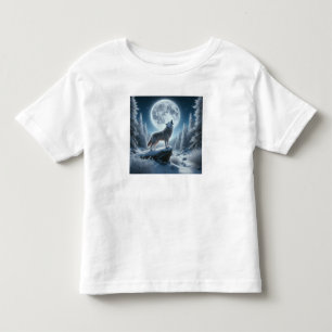 Howling Wolf In Winter Toddler T-Shirt