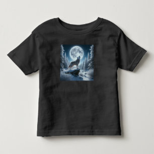 Howling Wolf In Winter Toddler T-Shirt