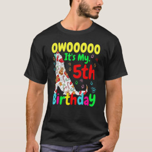 Howling Wolf It's My 5th Birthday Christmas Wolves T-Shirt