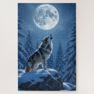Howling Wolf Jigsaw Puzzle