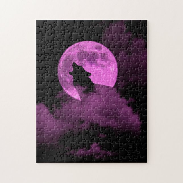 howling wolf jigsaw puzzle (Vertical)