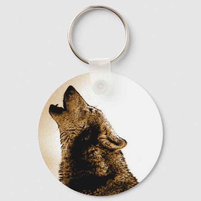 Howling Wolf Key Ring (Front)