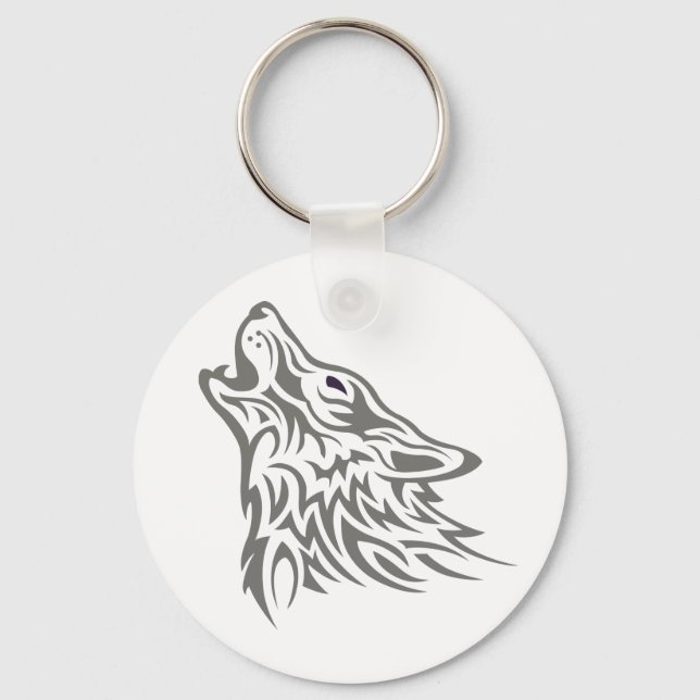 Howling Wolf Key Ring (Front)