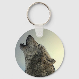 Howling Wolf Key Ring