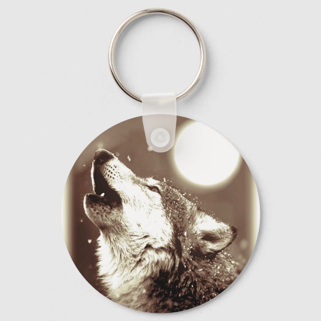 Howling Wolf Key Ring (Front)