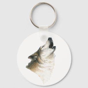 Howling Wolf Key Ring