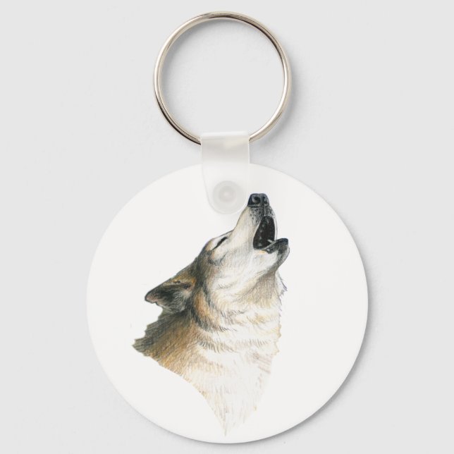 Howling Wolf Key Ring (Front)