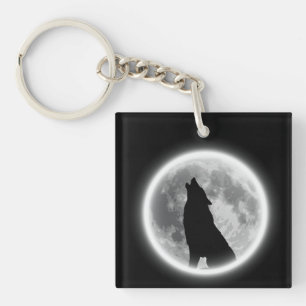 Howling Wolf Key Ring