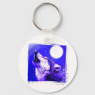 Howling Wolf Key Ring