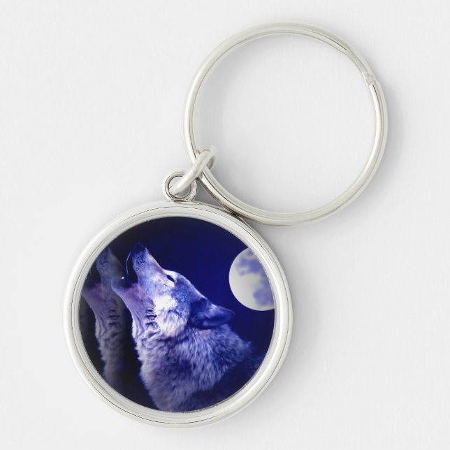 Howling Wolf Key Ring (Front)