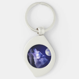Howling Wolf Key Ring