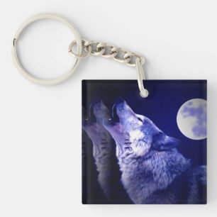 Howling Wolf Key Ring