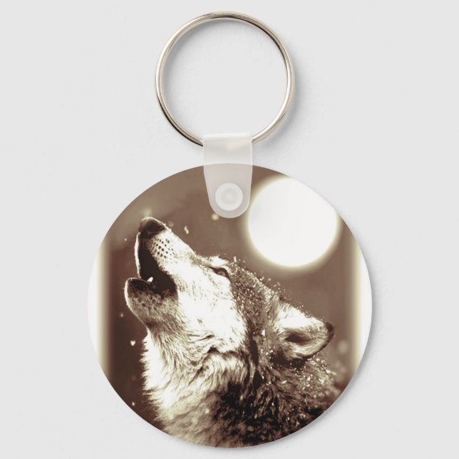 Howling Wolf Key Ring (Front)