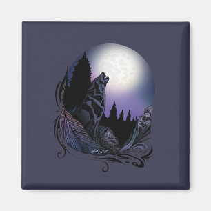 Howling Wolf Magnet