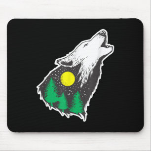 Howling Wolf Moon Forest Environmental Protection Mouse Mat